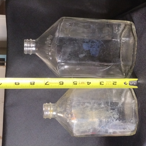 Set of 2 Antique Squibb Mineral Oil bottles - Picture 7 of 8